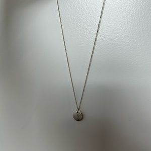 Tiffany silver A necklace